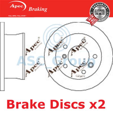 2x Apec Braking 272mm Solid Oe Quality Replacement Brake Discs Pair