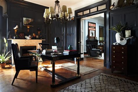 Modern home interiors with dark decor. Elegant Dark Interior Design In The 20s Style | DigsDigs