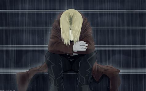 Sad Anime Boy In The Rain