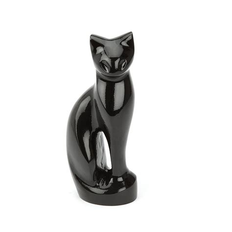 The right cremation urn can help ease the pain of losing a loved one and will provide an important way to remember that special individual for years to come. Urns UK Stanley Cat Cremation Urn, Black | Cat memorial ...
