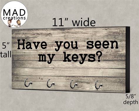 Funny Key Holder For Wall Have You Seen My Keys With Four Etsy