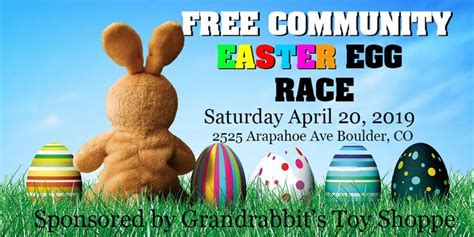 Save The Date Join Grandrabbits Toy Shoppe In Our Easter Egg Races On