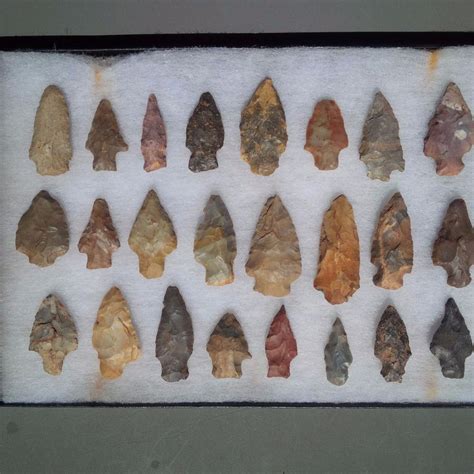 24 Tennessee Arrowheads From 1 716 To 2 716 Authentic Indian