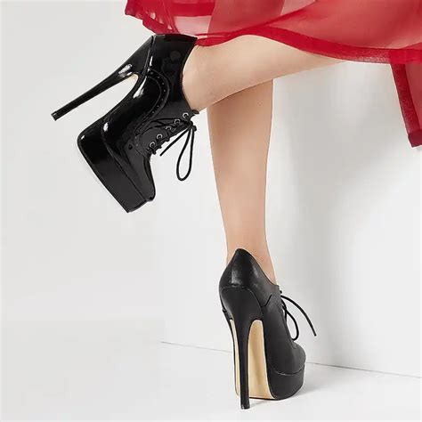 Jialuowei Cm High Heel Sexy Fetish Thin Heel Women Pumps High Top Platform Stiletto Pointed