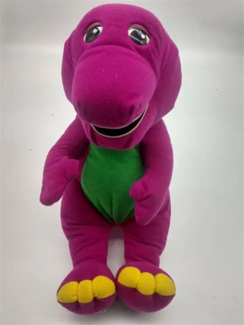 Vintage 1996 Playskool Talking Barney 71245 Plush 18 Dinosaur Great
