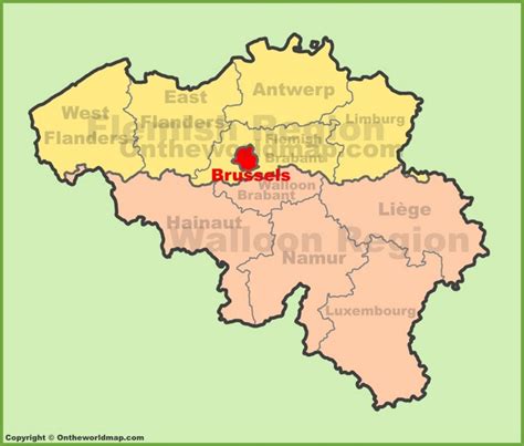 Brussels Location On The Belgium Map