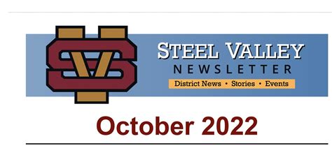 Steel Valley October 2022 Newsletter Steel Valley School District