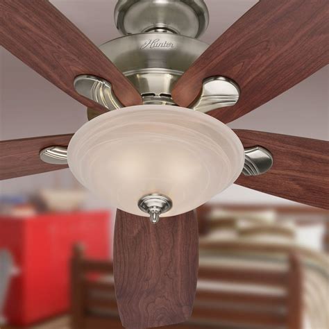 The lakeside ii for example is a very beautiful and simple ceiling fan, that has a white. Shop Hunter Regalia 60-in Brushed Nickel Downrod or Flush ...