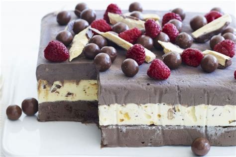 Chocolate brownies are possibly the perfect companion to ice cream. Choc-honeycomb Ice-cream Cake Recipe - Taste.com.au