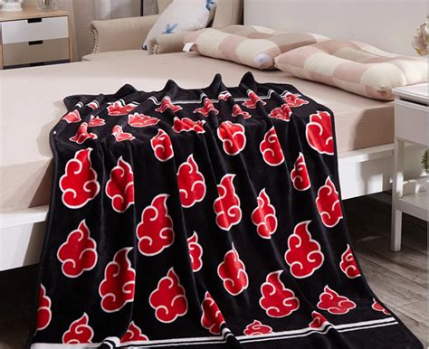 Japan Anime Naruto Akatsuki Soft Warm Coral Fleece Plush Throw Blanket