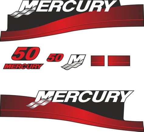 Discounted Sale Online Mercury 50 Hp Two Stroke Outboard Engine Decals Sticker Set 50 Off