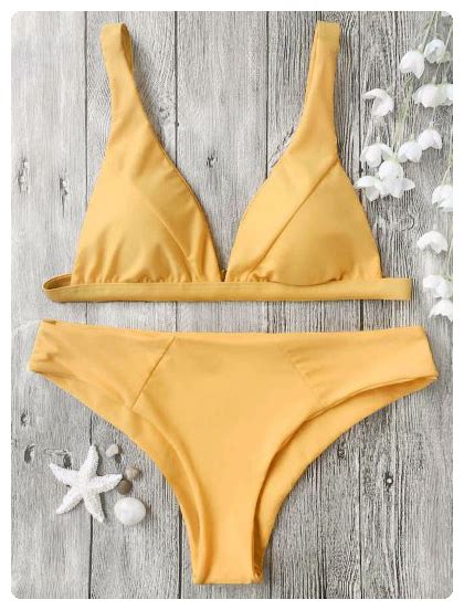 padded plunge bikini set mustard bikinis plunge bikini bikini tops