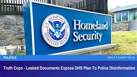 Truth Cops - Leaked Documents Expose DHS Plan To Police Disinformation