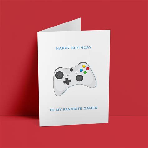 Gamer Birthday Card Xbox Gaming Happy Birthday Etsy