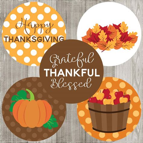 Thanksgiving Sticker Labels Autumn Fall Holiday Favor And Envelope
