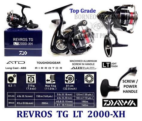 Jual Reel Daiwa REVROS TG LT 2000 XH Power Handle Di Lapak BORNEO