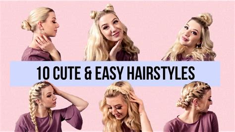 10 Cute And Easy Hairstyles Medium Length Hair Youtube