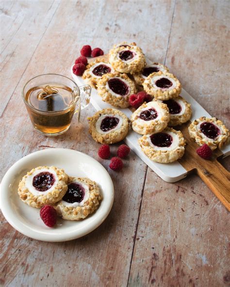 They're perfect for sharing with friends and family, enjoying with a cuppa and they're great for bake sales too as you can whip up 12 cupcakes at a time. Raspberry Cream Cheese Thumbprint Cookies | Blue Jean Chef ...