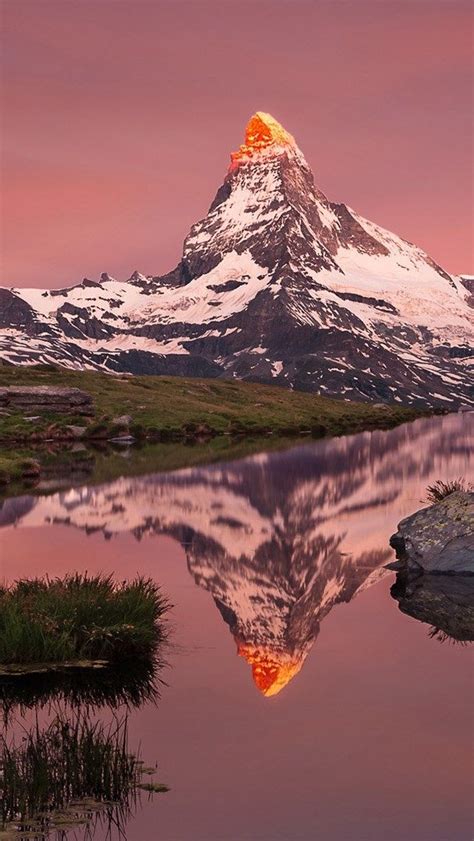 Matterhorn Reflected In The Stellisee Wallpaper Backiee
