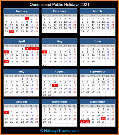 These dates may be modified as official changes are announced, so. Queensland (Australia) Public Holidays 2021 - Holidays Tracker