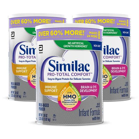 Similac Pro Total Comfort Non Gmo With 2 Fl Hmo Infant Formula With