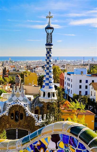 Park Wallpapers Barcelona Spain Guell Coastal Towns