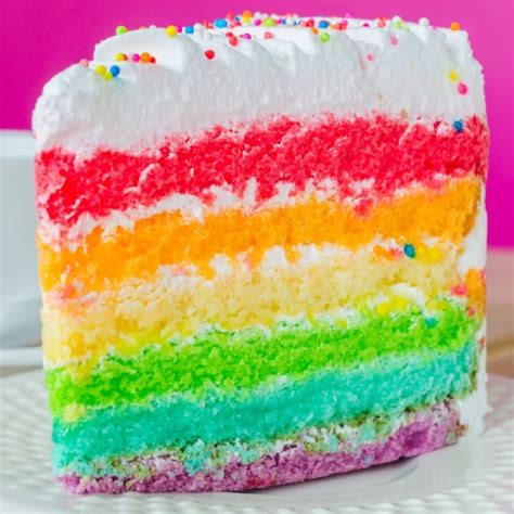 Rainbow Vanilla Cake Recipe