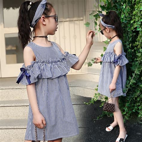 2pcs Baby Girls Dress Striped Dressheadwear Clothing Set 2018 New
