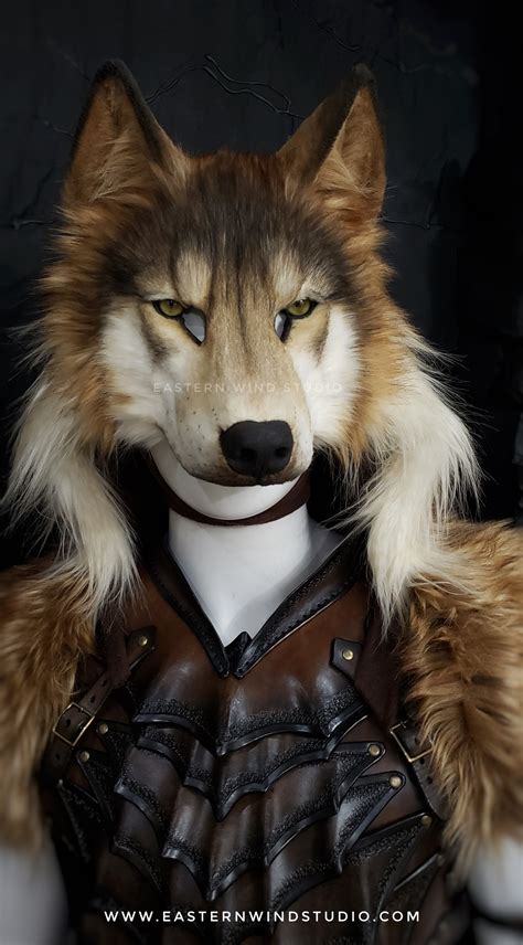 Ember Wolf Mask Headdress Mantle Combo — Eastern Wind Studio