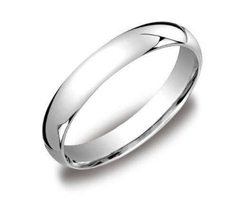 14k Solid White Gold Plain Wedding Band Ring For Men Women 3mm Etsy