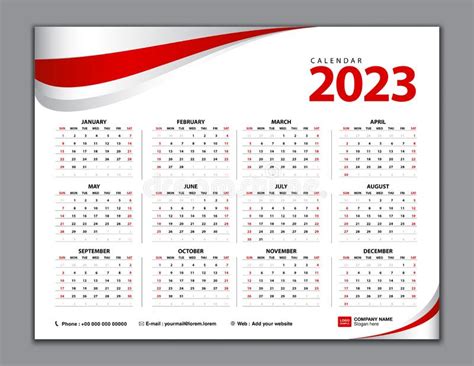 Calendar 2022 2023 Vector Template Lettering Calendar Memphis Style