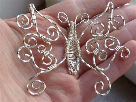 Wire Wrapped Butterfly Pendant £1200 Via Etsy Wire Work Jewelry