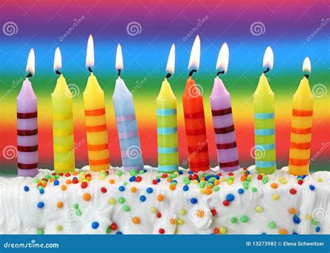 Nine Birthday Candles Stock Photography Image 13273982