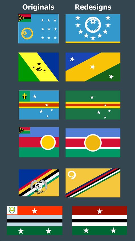 Some Redesigns For Vanuatus Provincial Flags Rvexillology