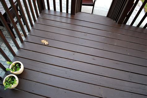 The edges are not completely sealed so. In the Little Yellow House: Quick Round of Stain: Deck