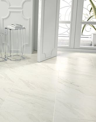 Manufacturers have installed these matte finish marble ceramic floor tile with rough surfaces that prevent slipping to safeguard their customers. Calacatta Matt White Marble Effect Porcelain Tiles
