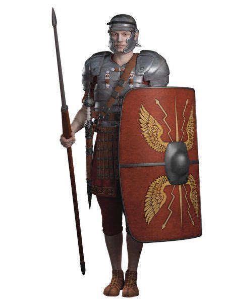 Roman Legionary On Guard Lorica Roman Empire Stock Illustration