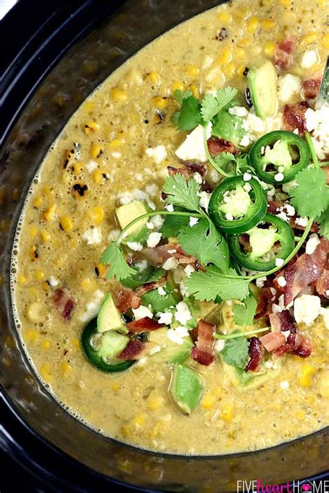 Slow Cooker Mexican Street Corn Chowder ~ The Savory Flavors Of Mexican