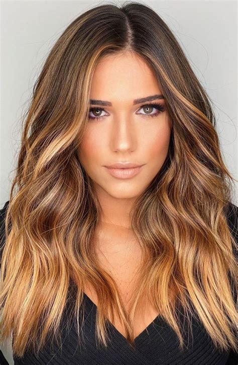 Ways To Upgrade Brunette Hair Light Brown With Glossy Honey Blonde Tips
