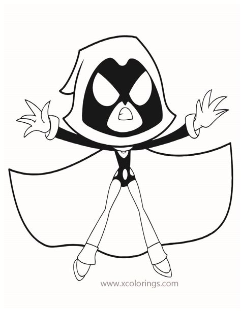 Teen Titans Go Coloring Pages Raven Mad XColorings