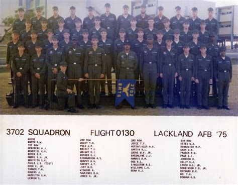 1970 79 Lackland AFB TX 1975 Lackland AFB Squadron 3702 Flight 0130