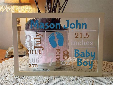 Maybe you would like to learn more about one of these? Male Baby Annoucnement Vinyl Lettering Framed. $20.00, via ...