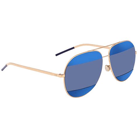 Dior Split Blue Mirror Aviator Unisex Sunglasses Diorsplit2 000 Ku 59 Ebay