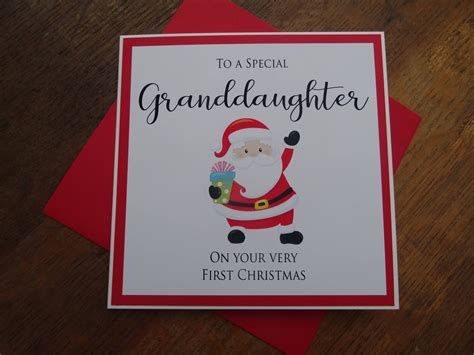 Granddaughter First Christmas Card Special Granddaughter Christmas
