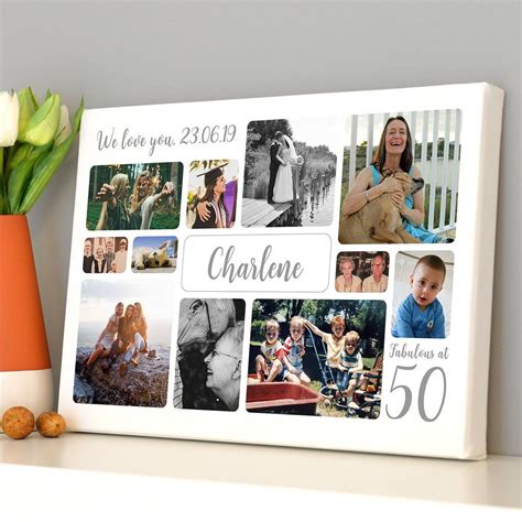 Personalised 50th Birthday Photo Collage By Cherry Pete Birthday