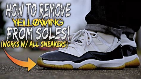 How To Remove Yellowing From Soles Works W Any Shoes Youtube