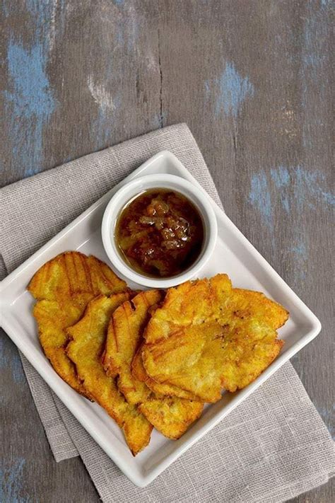 Tostones Or Fried Green Plantains Are Popular Cuban Snack These