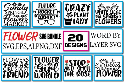 Flower Svg Bundle Vol 1 Bundle · Creative Fabrica