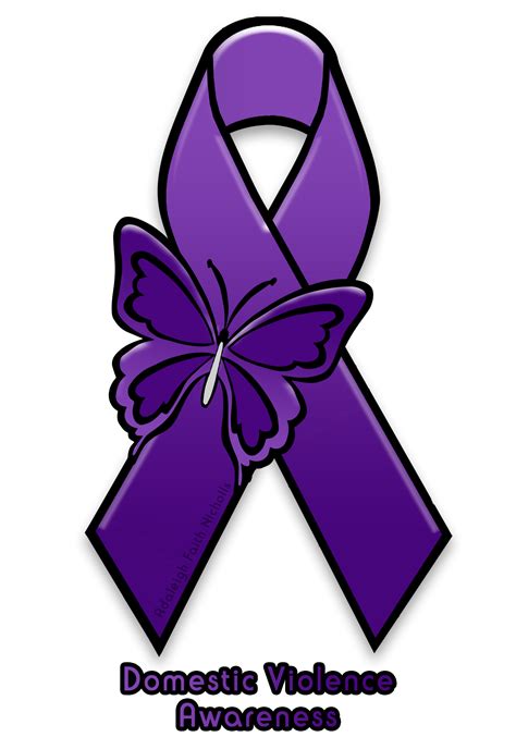 Domestic Violence Awareness Ribbon V1 By Adaleighfaith On