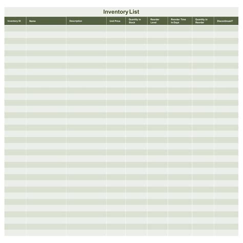 Printable Free Spreadsheet